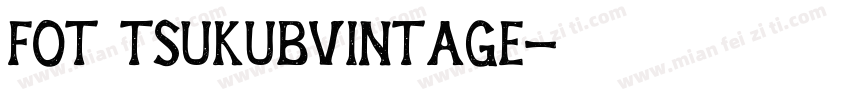 FOT TsukuBVintage字体转换
